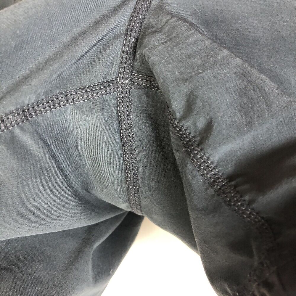 LULULEMON Gray with Pink Waistband Running Shorts Drawstring Low Rise Size 6 - Picture 2 of 5